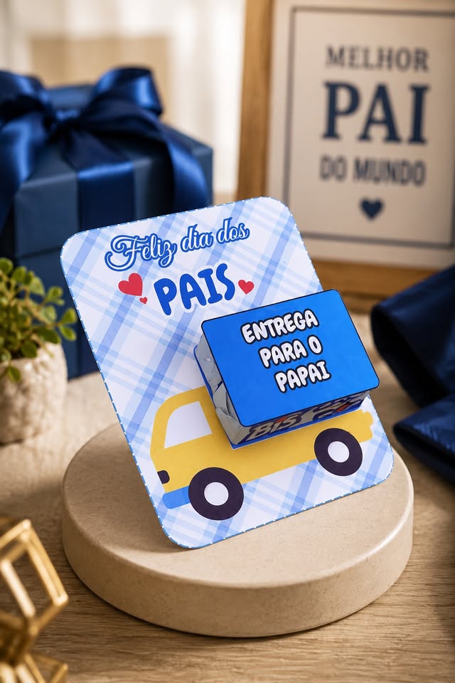 Cartão entrega para o papai - Feliz dia dos Pais - Arte - Arquivo