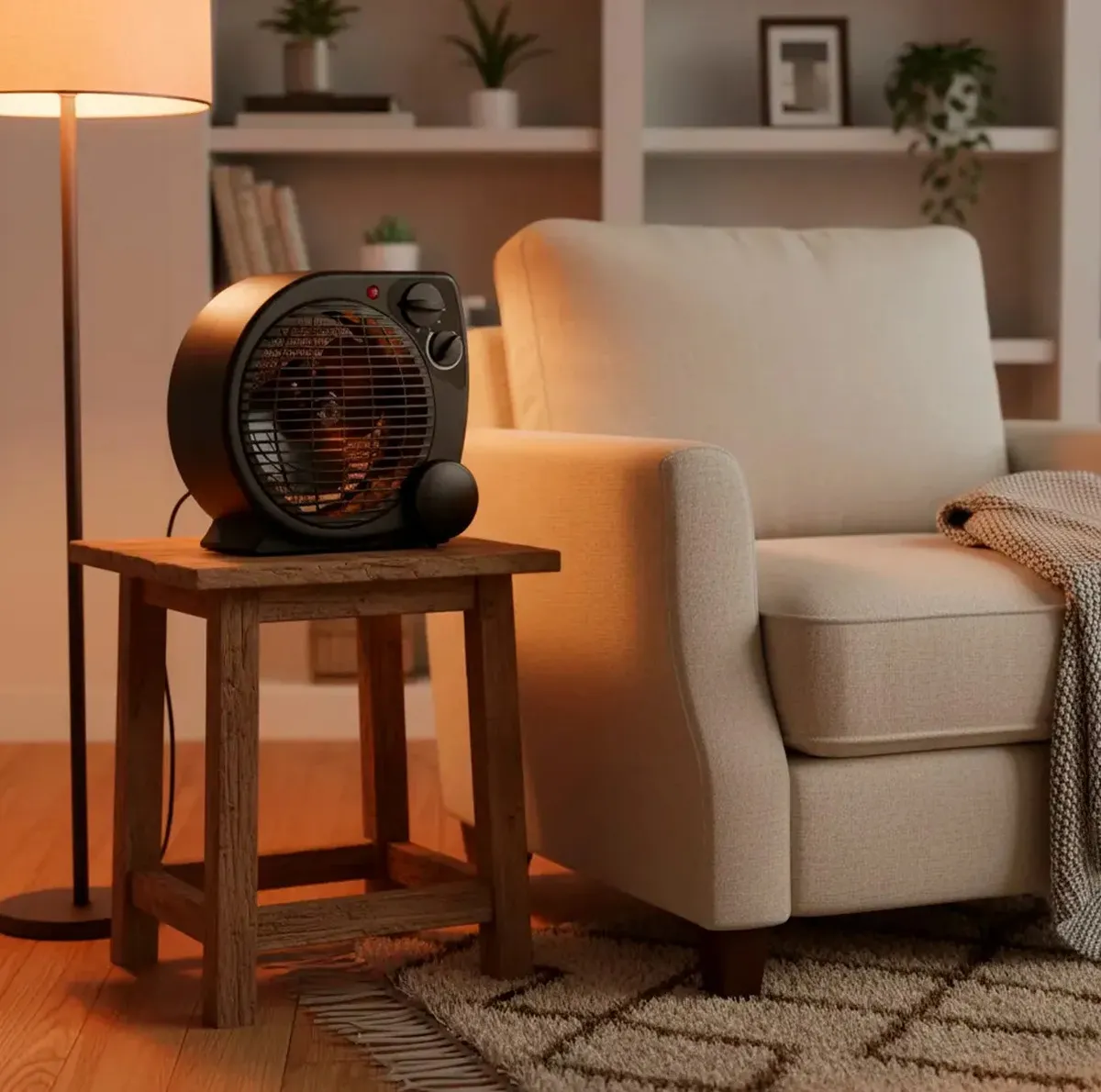 Imagem 2 de Aquecedor Elétrico Portátil A Ar Ventilador Aq04 - Mimo Style